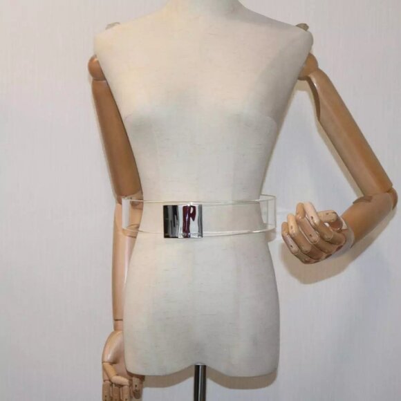 LOUIS VUITTON Belt S Size Clear LV Authentic - Picture 1 of 9